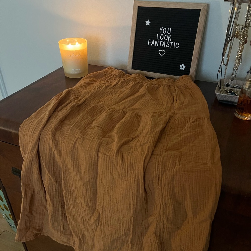 Small, orange, Universal Thread maxi skirt